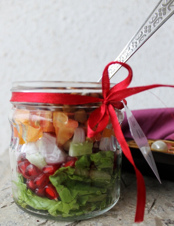 Mason Jar Salads - replete with a protein and some fresh veggies